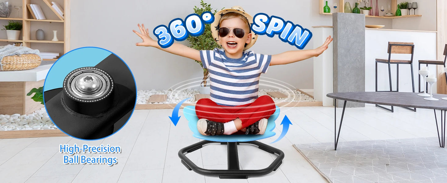 Outdoor Swivel Chair 360° Spin Toy for Kids Swing Seat Sensory Balance Funny Chairs Relief Motion Sickness Toys For Boys Girls