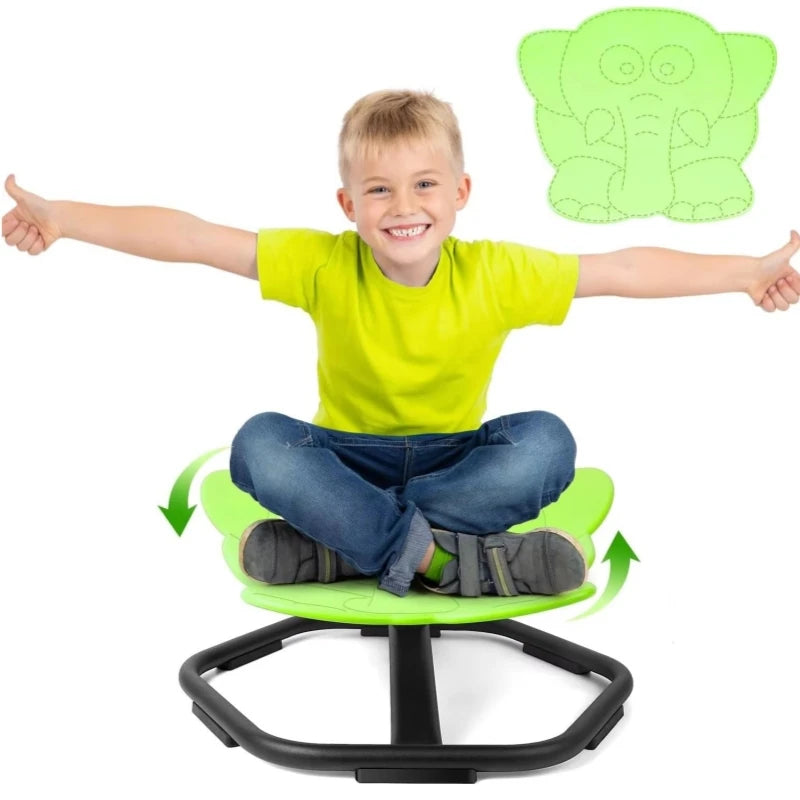 Outdoor Swivel Chair 360° Spin Toy for Kids Swing Seat Sensory Balance Funny Chairs Relief Motion Sickness Toys For Boys Girls