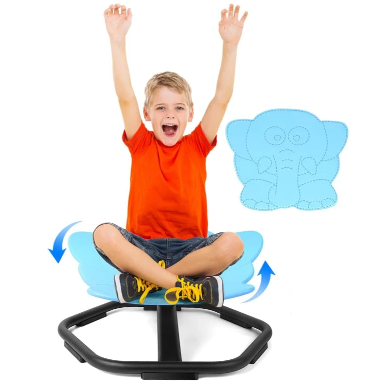 Outdoor Swivel Chair 360° Spin Toy for Kids Swing Seat Sensory Balance Funny Chairs Relief Motion Sickness Toys For Boys Girls