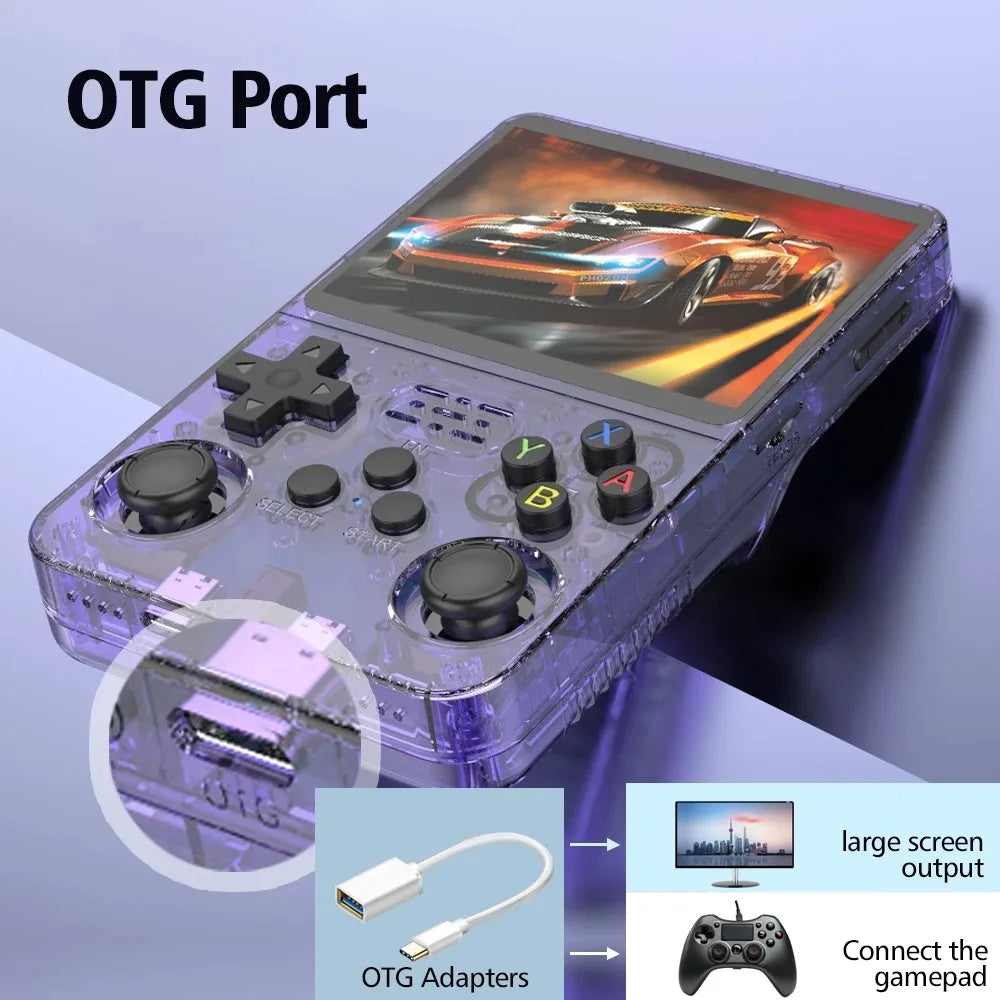 ARKOS R36S Retro Handheld Video Game Console Linux System 3.5 Inch IPS Screen R35s Pro Portable Pocket Video Player 64GB Games