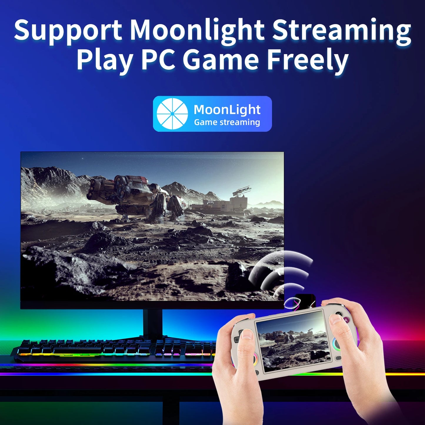 ANBERNIC RG40XX H Retro Handheld Game Console 4.0 Inch IPS Screen Linux System Built-in 64G TF Card 5488 Games Support HD-TV Out