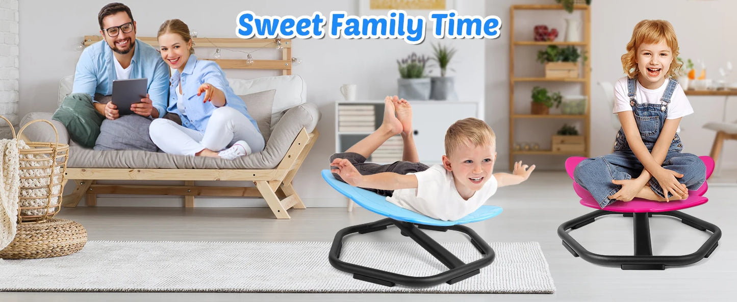 Outdoor Swivel Chair 360° Spin Toy for Kids Swing Seat Sensory Balance Funny Chairs Relief Motion Sickness Toys For Boys Girls