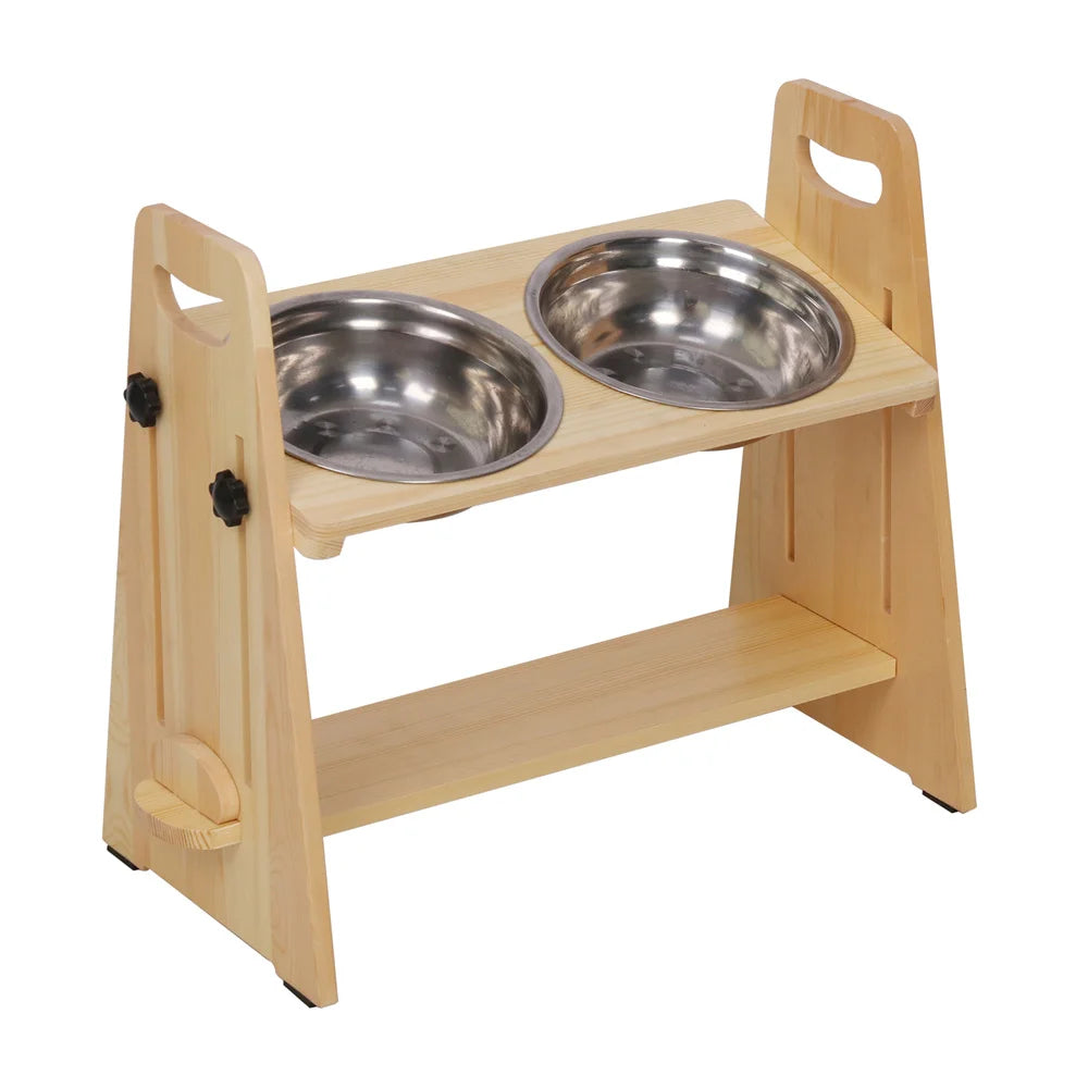 Height Adjustable Elevated Dog Bowls Tall Raised Feeder Stand Dog Food Water Bowl Feeder Station for Large Medium Small Dogs