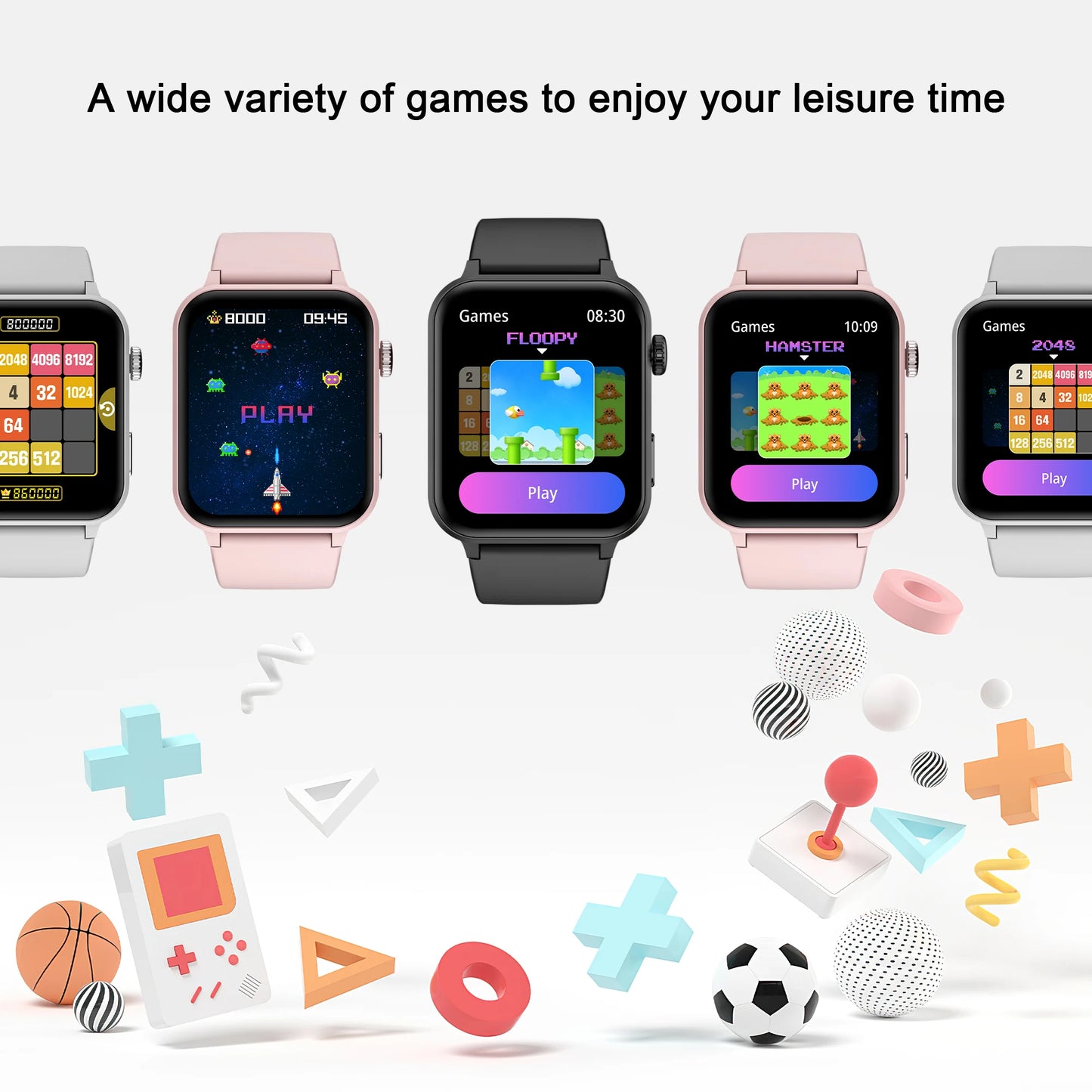 IOWODO Bluetooth Call Smart Watch 1.85 Inch HD Screen Women Men Fitness Watch with Pedometer 100+ Sports Modes Health Monitor