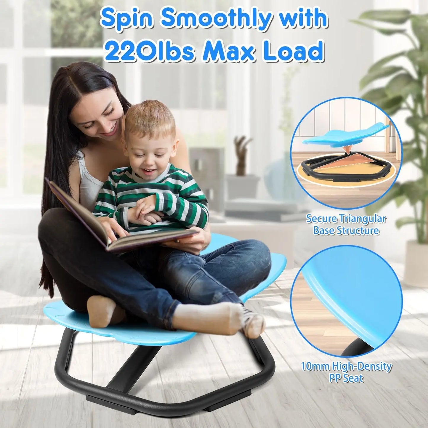 Outdoor Swivel Chair 360° Spin Toy for Kids Swing Seat Sensory Balance Funny Chairs Relief Motion Sickness Toys For Boys Girls