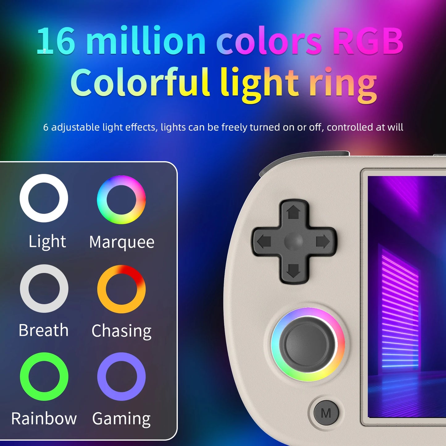ANBERNIC RG40XX H Retro Handheld Game Console 4.0 Inch IPS Screen Linux System Built-in 64G TF Card 5488 Games Support HD-TV Out