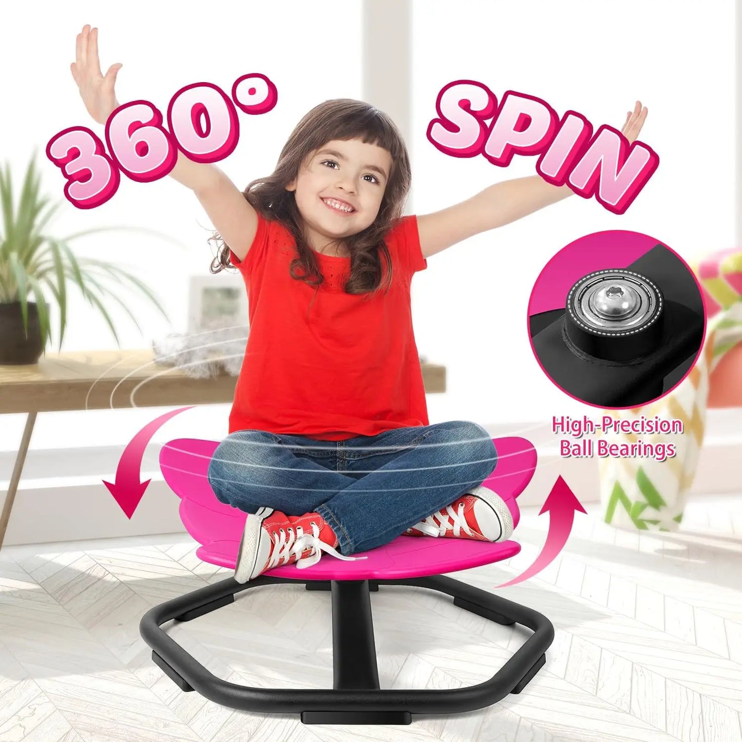Outdoor Swivel Chair 360° Spin Toy for Kids Swing Seat Sensory Balance Funny Chairs Relief Motion Sickness Toys For Boys Girls