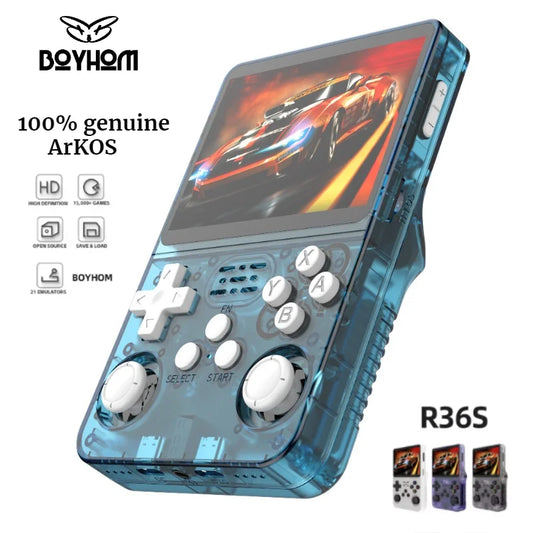 ARKOS R36S Retro Handheld Video Game Console Linux System 3.5 Inch IPS Screen R35s Pro Portable Pocket Video Player 64GB Games