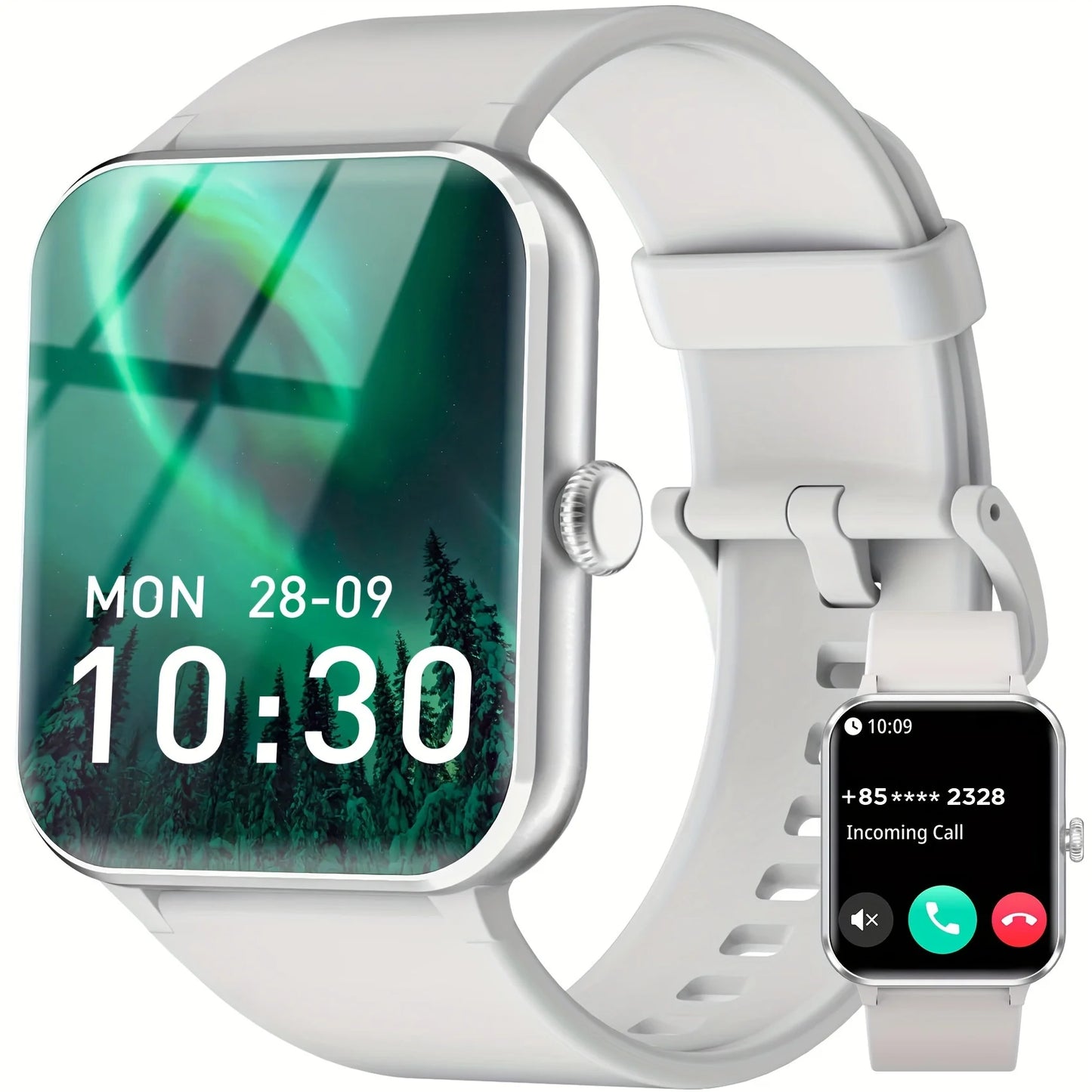 Baolubao New Waterproof Smart Watch for Women Men 1.85'' HD Screen Bluetooth Fitness&Health Monitoing Smartwatch for Android IOS